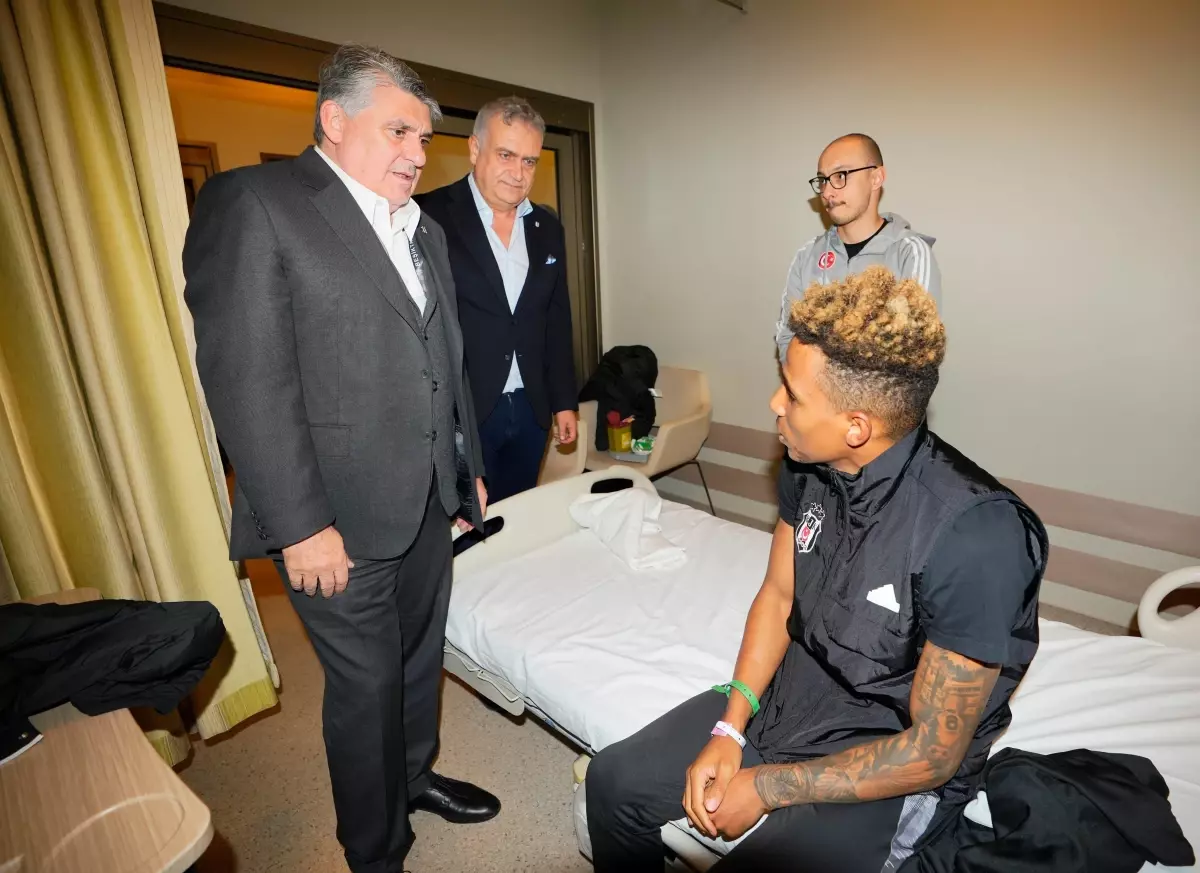 Beşiktaş Başkanı Adalı, Gedson Fernandes’e Geçmiş Olsun Ziyareti Gerçekleştirdi